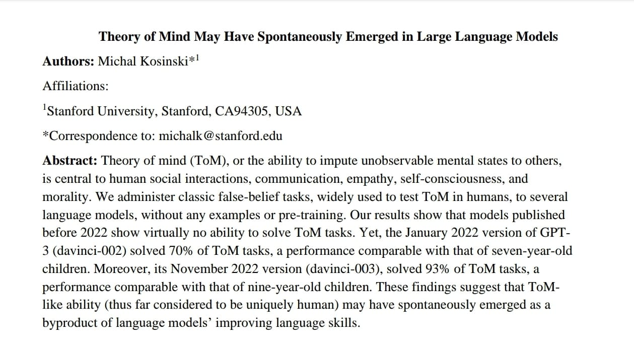 Theory of mind.